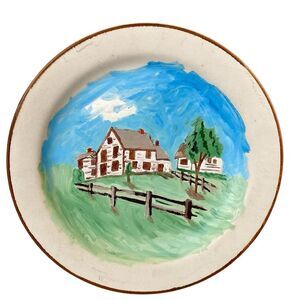 Manoir Plates Collection Hand Crafted Plate Rustic Farmhouse Decor 7.5 Inch